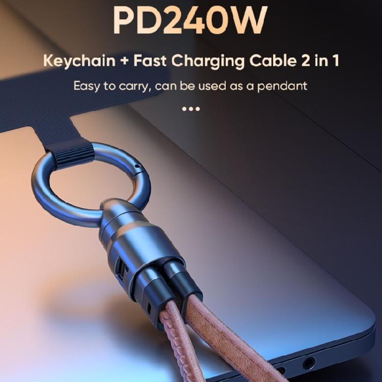 Phone Lanyard USB C Quick Charging Cable With Rotating 240W Type C Cable For Efficient Charging