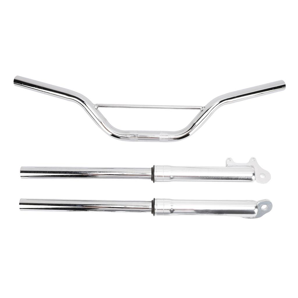 22mm Motorcycle Handlebar with Front Fork Shock Absorber Set Metal Alloy Replacement for Apollo Motocross Mini Dirt Pit