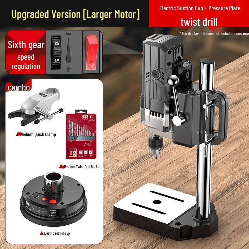 High-Precision 220V Bench Drill: Industrial Grade, Multi-Functional, High Power Milling & Drilling Machine for Households.
