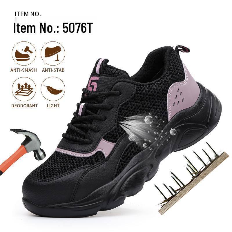 Zimowe buty robocze damskie: Anty-zmiażdżeniowe, Anty-przebiciowe, Wyściełane aksamitem, Odporne na ścieranie, Wygodne Buty Bezpieczeństwa na Place Budowy