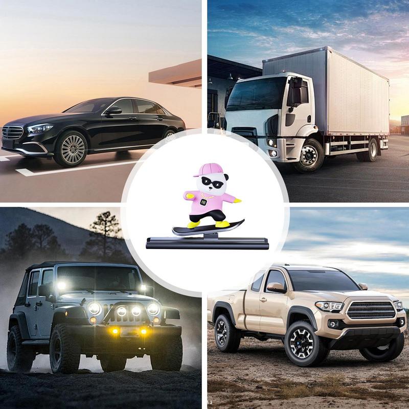 Card Temporar Parcare Auto Plăcuță Număr Plăcuță Automobil Card Cu Urs Patinator Pentru Parcare Distractivă Număr Parcare Urs Patinator