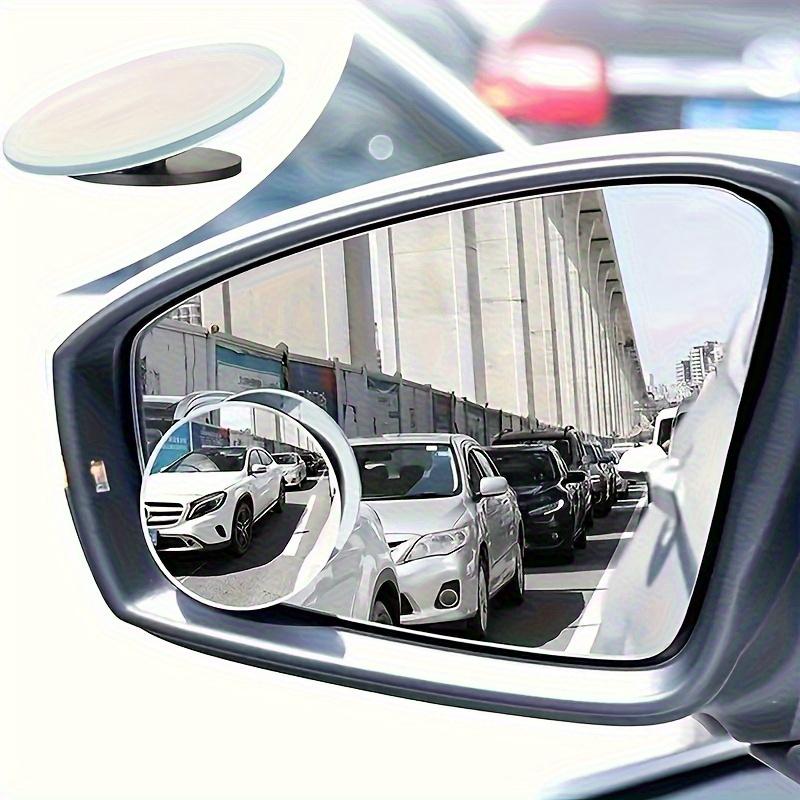 2Pcs 360° Rotating Car Blind Spot Mirror Round Adjustable Car Rearview Sucker Mirror Convex Wide Angle Rearview Auxiliary Mirror