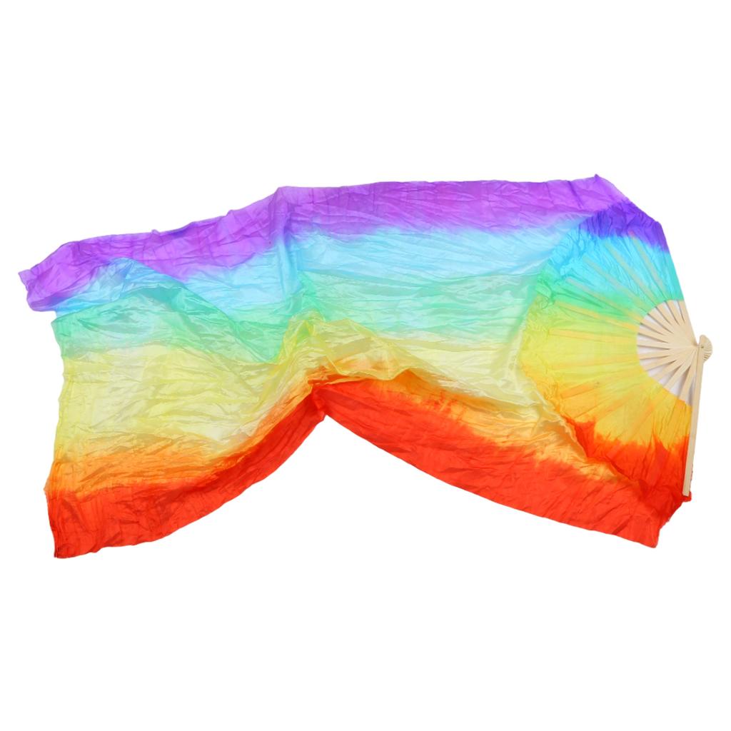 Professionele Nepzijde Buikdans Waaier Sluiers Elegante Lange Danswaaier voor Dansliefhebbers Leraren Studenten 150cm