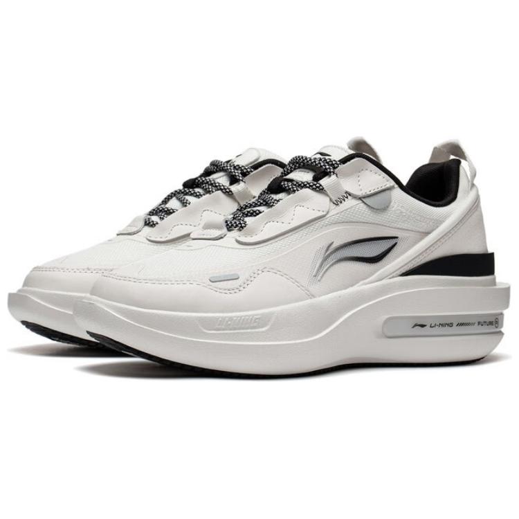 New LiNing Future R1 Durable Breathable Low Top Skateboard Shoes Women's White Gray AGLT016-2