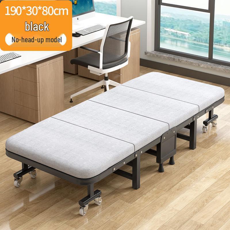 Adjustable Multi-Wheel Folding Bed for Office, Hospital, or Bedroom Use
