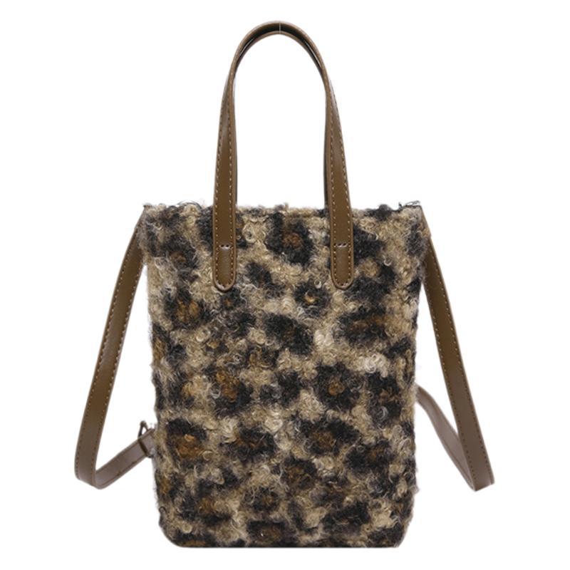 2025 winter woolen stitching fashionable plaid texture new new cross-body shoulder portable small square bag women
