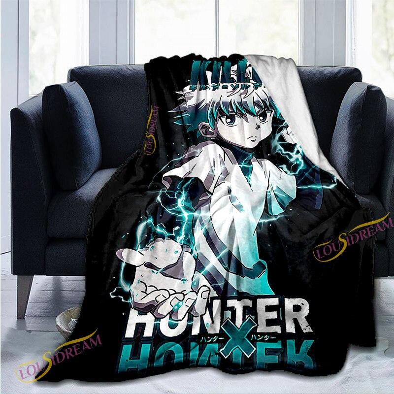 Couverture de dessin animé Hunter X Hunter, literie polaire douce, impression 3D, couette, canapé de maison, Manga japonais, cadeaux pour garçons et enfants