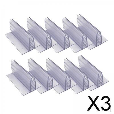 3x 10x Sneeze Guard Food Labels Table Numbers Price Tags Transparent Sign Holder Place Card Holders