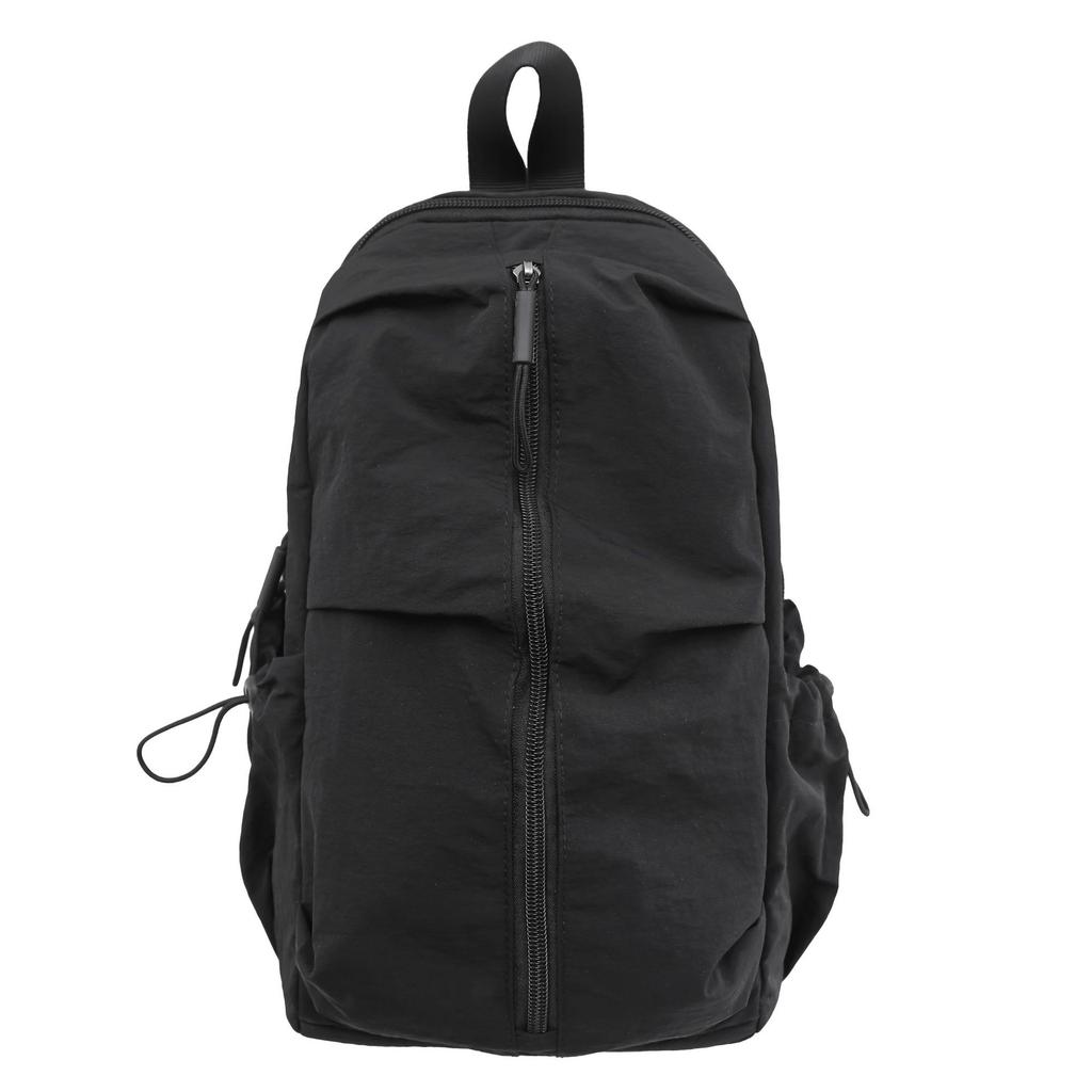 School bag Solid color outdoor mountaineering waterproof pleated backpack Lightweight leisure travel messenger bag Niche versatile simple breast bag