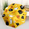 1pc Halloween Ghosts Automatic Open/Close Umbrella with One-Touch Button, Compact Folding Canopy, Sturdy 8-Rib Windproof Design -041