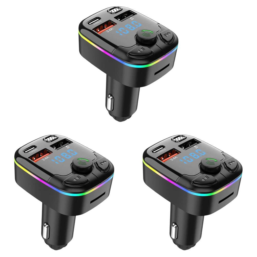 

FM-модулятор BT 5.0 Type-C Беспроводной автомобильный комплект громкой связи USB-зарядное устройство для быстрой зарядки