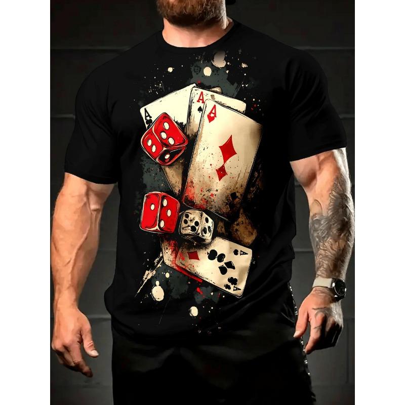 Men's 3D Pattern Print T-Shirt Summer High Definition Graphic Short Sleeve Tee Harajuku Style Plus Size Fashion