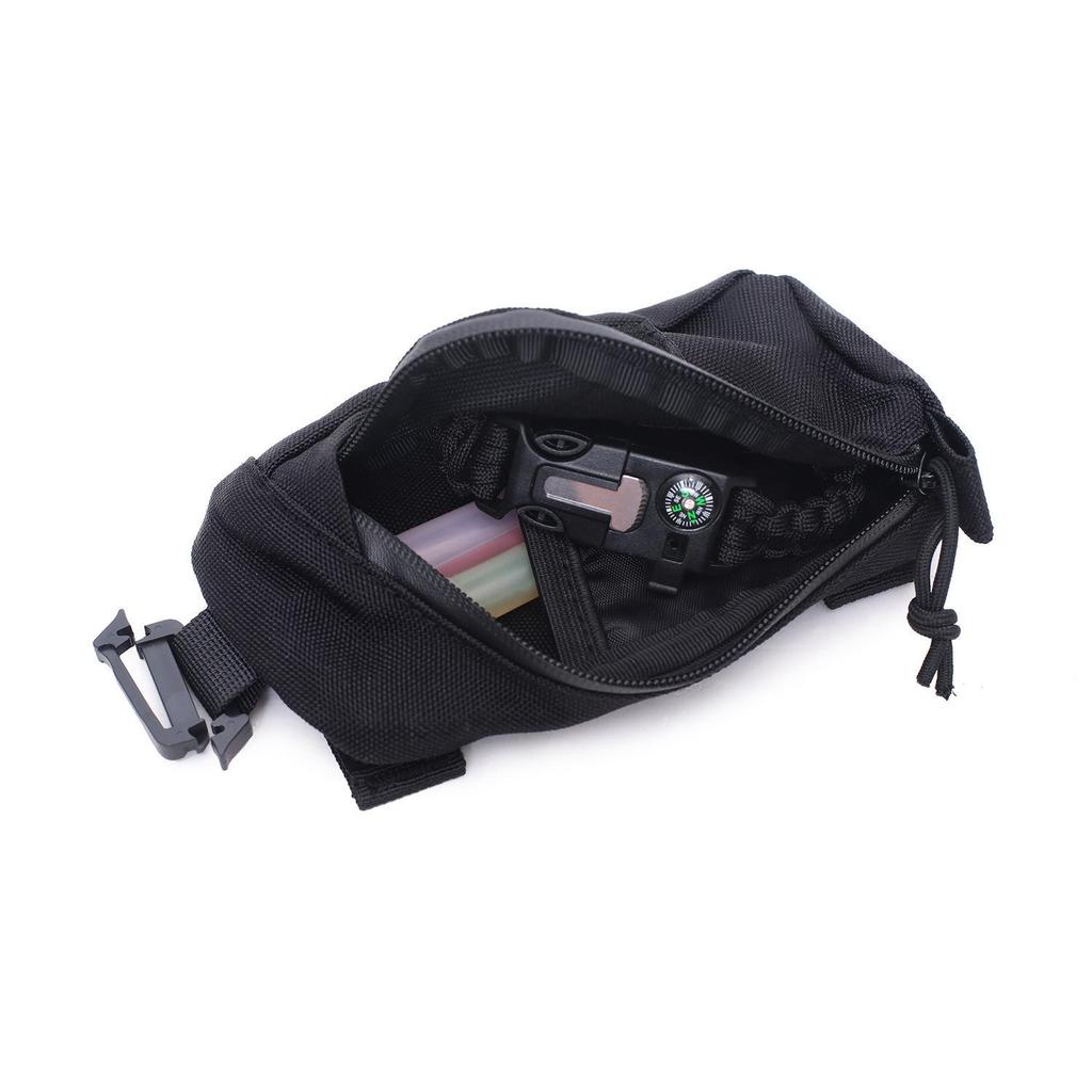 Tactical Molle Waist Pack: Outdoor Phone Bag, Walkie Talkie Holder, Coin Purse, EDC Pouch, Shoulder Strap & Backpack Attachment