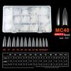 600pcs Transparent Full Cover Nail Tips with Scale Line - No Filing Needed, Traceless, Removable, Wearable False Fingernail Stickers in Box.