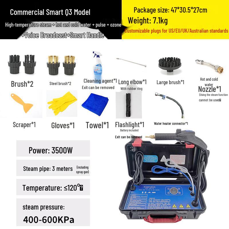 High-Pressure Steam Cleaner for Home Appliances: Multi-Functional Machine for Air Conditioners, Range Hoods, and More