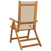 Vidaxl Folding Garden Chairs, 4 Pcs., Acacia Wood and Textilene