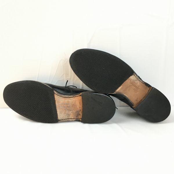 Allen Edmonds Vintage Sanford Cap Toe Businessschuhe Schwarz Größe 9.5E / 27.0-27.5cm Herren(GEBRAUCHT)