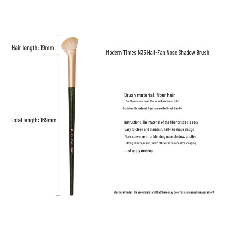 

Anti-Aging Angled Nose Contour Brush - Modern Era Slanted Half-Fan Design