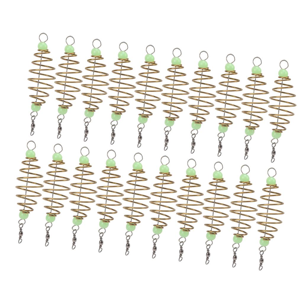Olive Shape Spring Fishing Tackle Bait Copper Alloy Coil Inline Feeder Lures Cage