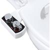 Hibbent Bidet Attachment for Toilet, Hot and Cold Water Spray Non-Electric Dual Nozzle for Frontal & Rear Wash, Adjustable Water Pressure Control,