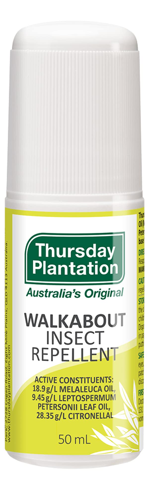 

Thursday Plantation Масло чайного дерева для тела, ролик для улицы (50мл) 100% Натуральный, Сделано в Австралии (Масло чайного дерева/Цитронелла) Кемпинг/Использование на открытом воздухе