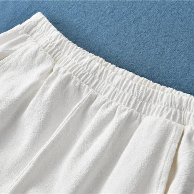 Women's Spring Summer New Chinese Style Patchwork Foot Binding Loose High-waisted Fashion Solid Color Casual Dad Pants