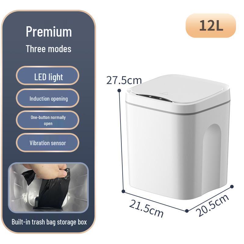 Automatic Smart Induction Trash Can for Home – Large Capacity for Living Room, Kitchen, Bathroom