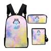 Classic VTuber Silvervale Anime 3D Print 3pcs/Set Pupil School Bags Laptop Daypack Backpack Inclined Shoulder Bag Pencil Case