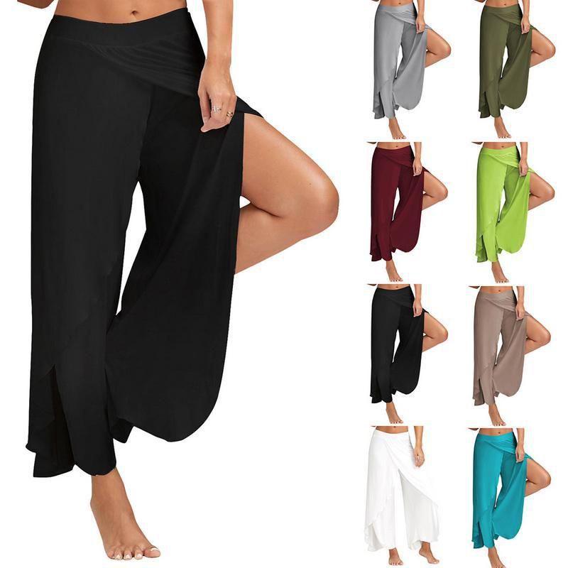 Women's Summer Casual Wide Leg Pants In Premium Quality Solid Color Design