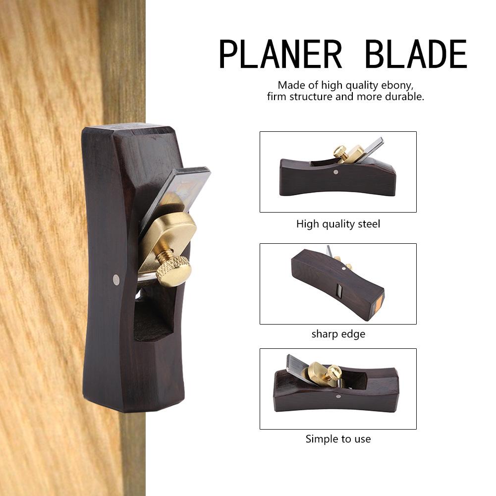Blade,   Ebony Arc Bottom Hand Plane Carpenter Wood Grooving Trimming   Wood Plane with Pointed Blade Firm Structure