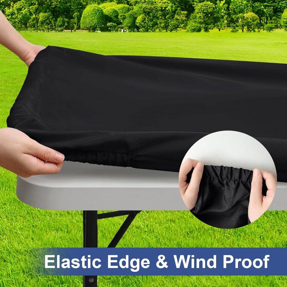Stretch Picnic Table Cloth Folding Patio Table Cover Premium Elastic Fitted Tablecloths  Outdoor