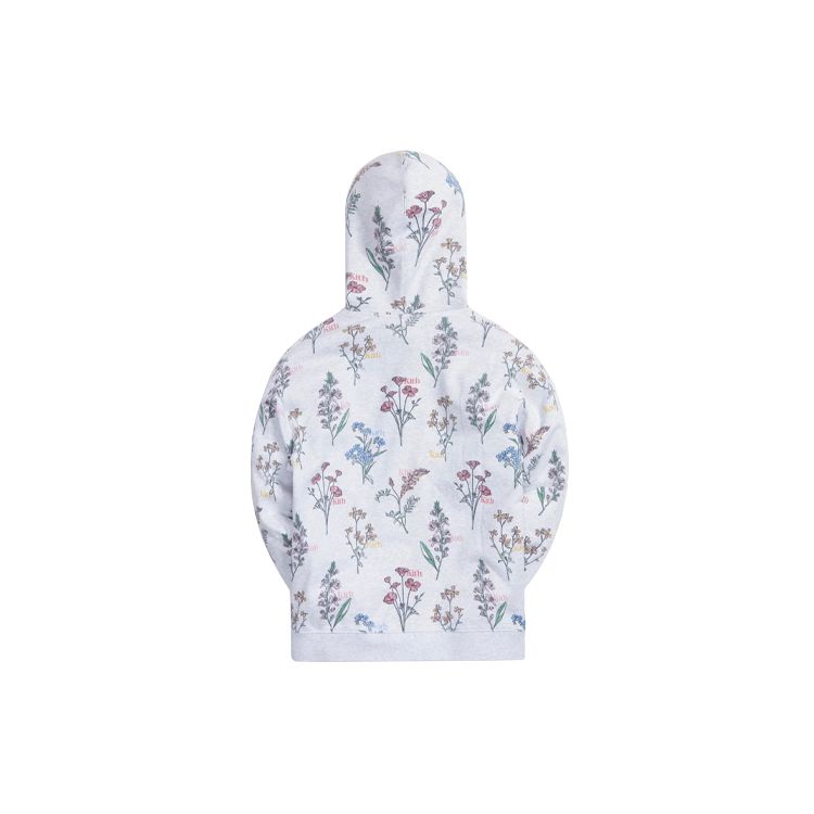 Kith Botanical Floral Williams III Hoodie Light Heather Unisex Tops Grey KH2624-002