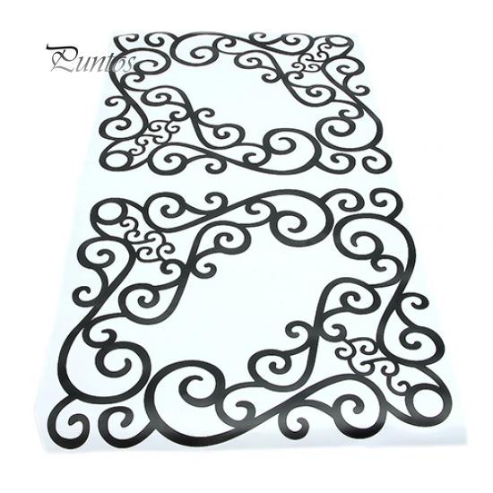 Wystrój domu 4 sztuki/arkusz Eleganckie zdejmowane okno Łazienka Lustro Winorośl Wall Art Kalkomania