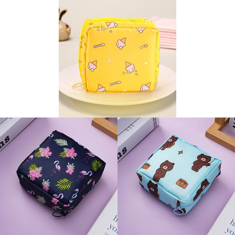 Sanitary Pad Pouch Cosmetic Bag for Gaskets Cable Case Portable Waterproof Organizer Pouch Mini Pouch Cute Toiletry Bag