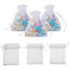 100pcs Drawstring Organza Bag Jewelry Pouch Wedding Party Favor Gift Bag White