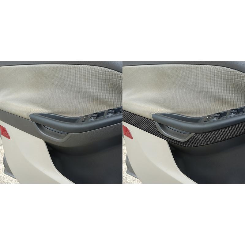 For Ford Focus 2012—2018 Carbon Fiber Car Accessories Front Door Armrest Handle Panel Decorative Cover Trim Sticker Modification
