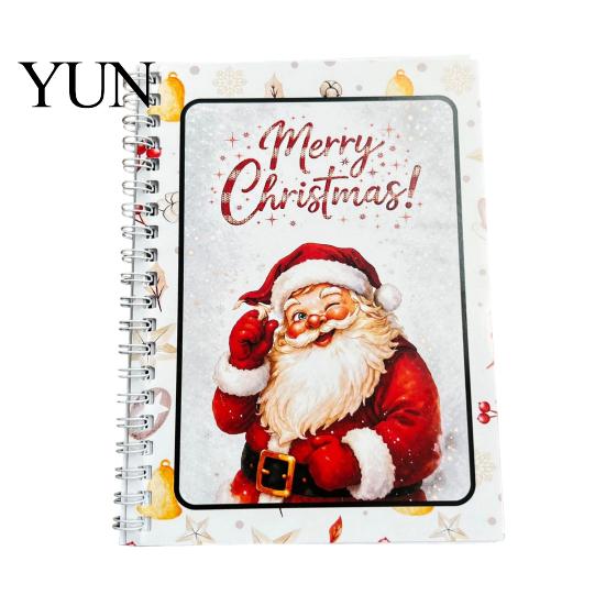Libro de Recuerdos Creativo para Fiestas, Libro de Tarjetas de Regalo de Navidad, 7" x 5", Encuadernado en Espiral, Folleto de Felicitaciones Personalizado Merry DIY, Álbum, para Suministros de Fiesta de Navidad