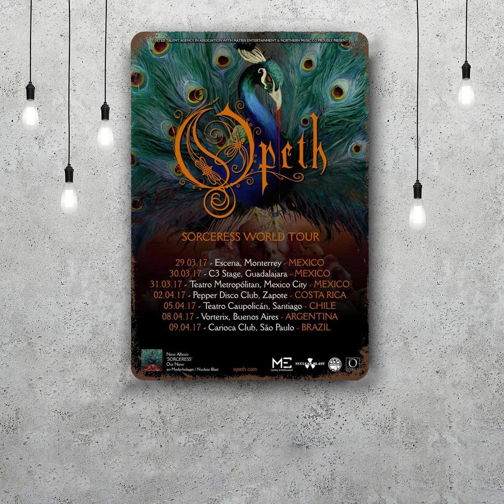 Opeth Vintage Metal Tin Signs Posters Decor Retro Metal Plaque Wall Art Decor for Garage Bar