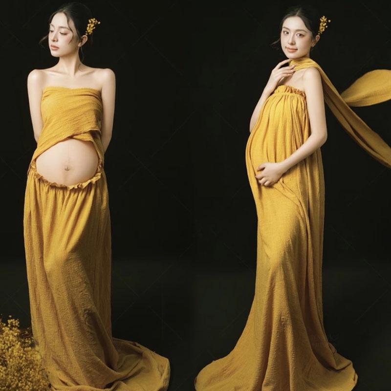 

Retro Aesthetic Maternity Studio Photography Outfit One Size