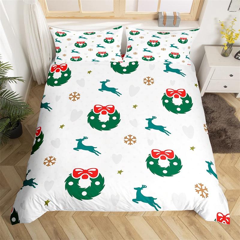 Poszwa na kołdrę bałwan choinka płatek śniegu poszwa na kołdrę kreskówkowy zestaw pościeli mikrofibra święta Bożego Narodzenia Nowy Rok prezent zestaw do łóżka