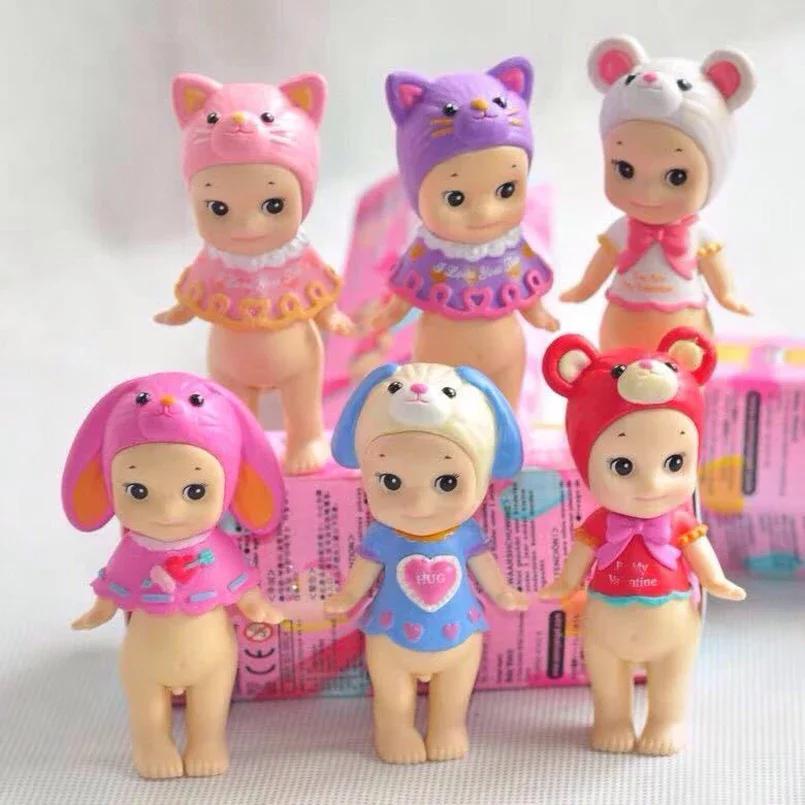 Cute Kewpie Doll Valentine's Day Limited Edition Sonny Angel Animal Action Figure Toys Fox Dog Mouse Limited 1 PCS 8 CM