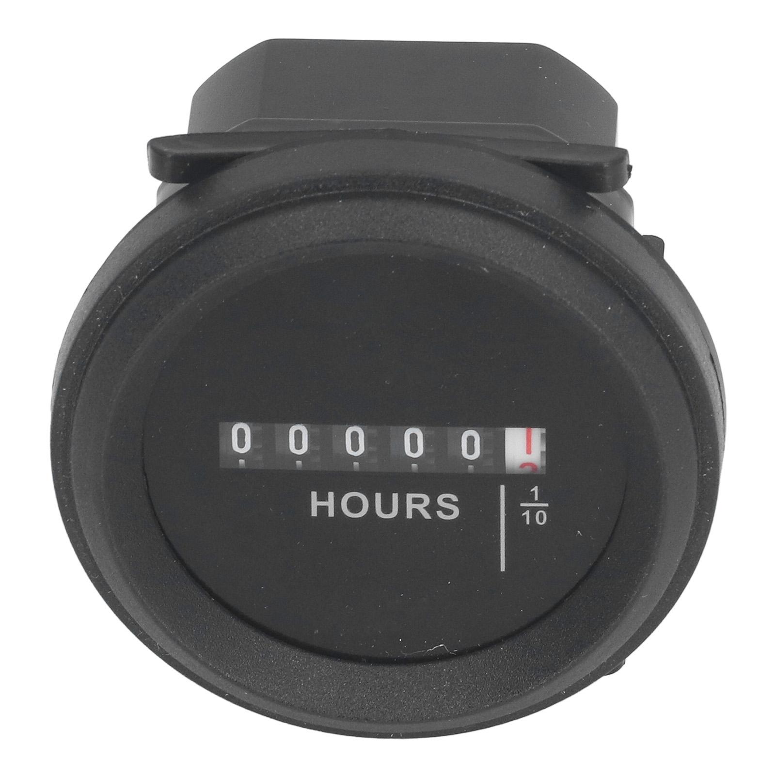 

Round Hour Meter High Accuracy Quartz Mechanical Hour Meter for Engine Generator 6‑80VAC DC