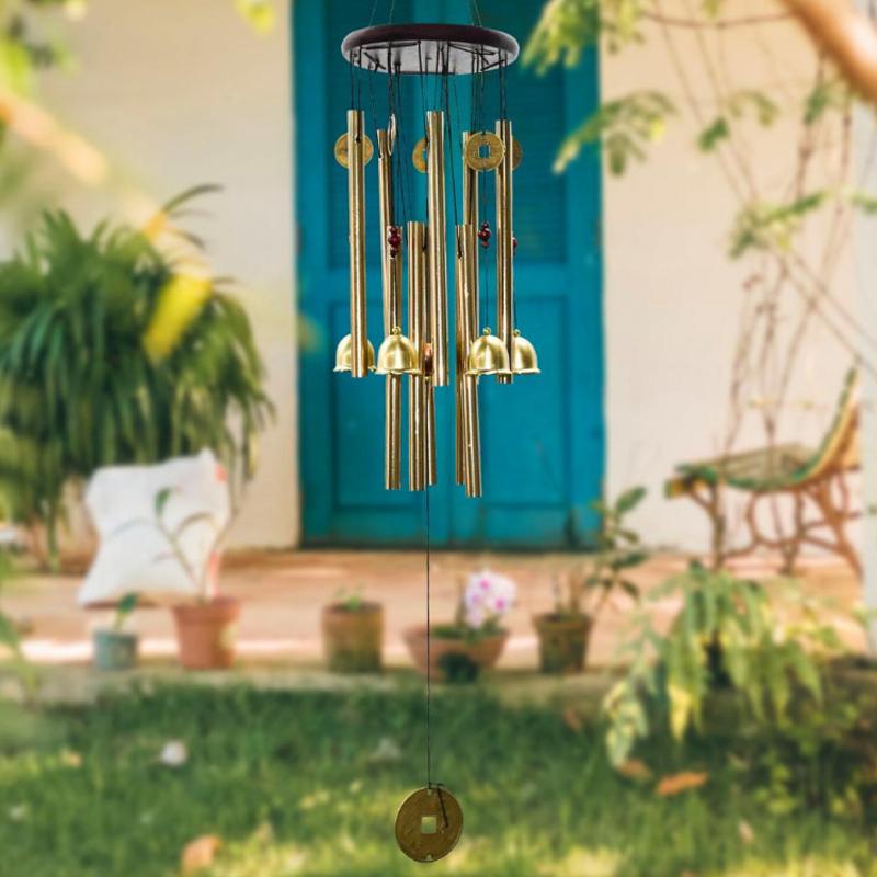 Wind Large Chime Yard Garden Outdoor Noisemaker Bells Pavilion Coin Copper