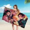 Demon Slayer Cartoon Beach Towel Cute Kawaii Room Decor Bath Girls Children Hand Towels For Bathroom Shower