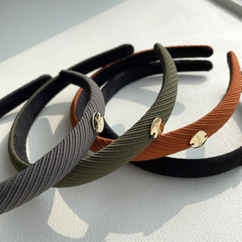 Geegee Ribbed Charm Hair Band (dark Orange)