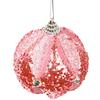 Pink Styrofoam Bauble with Glitter
