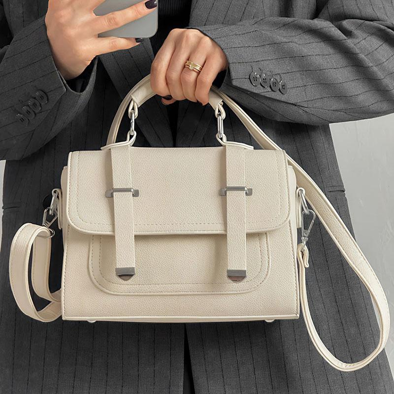 Minimalist Men's Shoulder Bag Fashionable Male PU Leather Crossbody Bags Small Flip Style Messenger Bag for Men Designer Handbag
