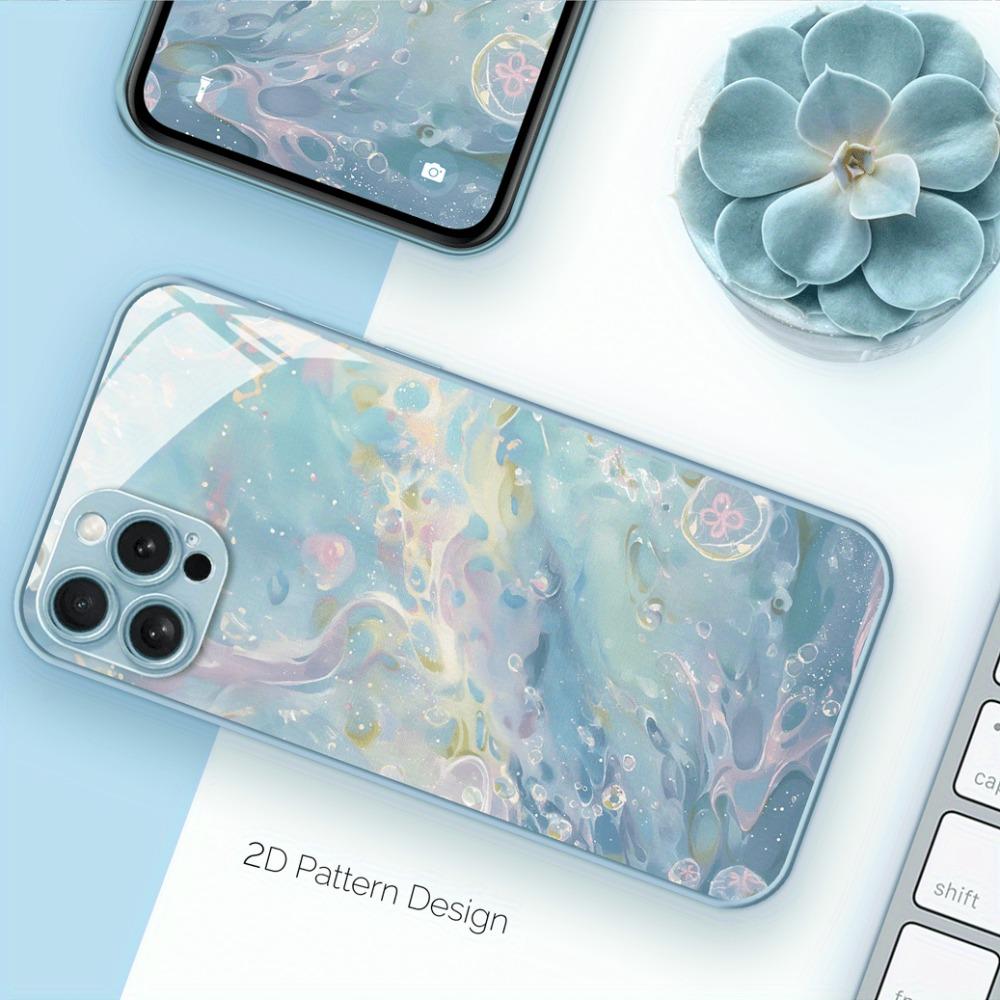 Blaues Muster kreative Handyhülle für Phone 17 16 Pro 15 Pro 14 13 12 11 XS 14 PRO MAX 16 plus 14Pro 12pro Rückseite