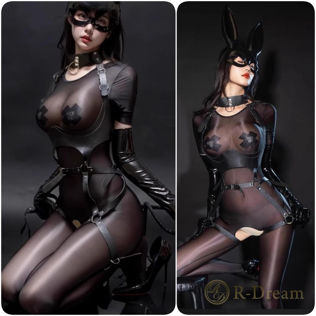Reverse Bunny Cosplay Bunny Girl Sexy Bondage Reverse Bunny Girl Bunny Suit Body Stocking Full Body Tights Extreme Exposure SM Goods for Women
