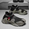 Men's Shoes Breathable Mesh New Flying Woven Casual Shoes Thick Sole One Pedal Lazy Sports Casual Shoes